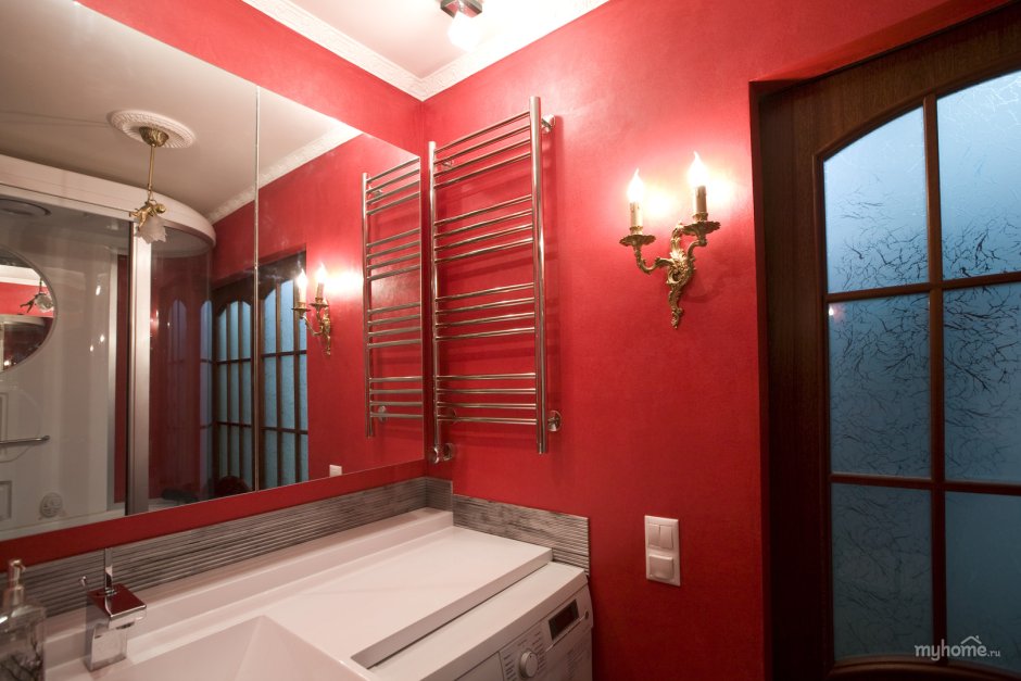 Терракотовая ванная комната