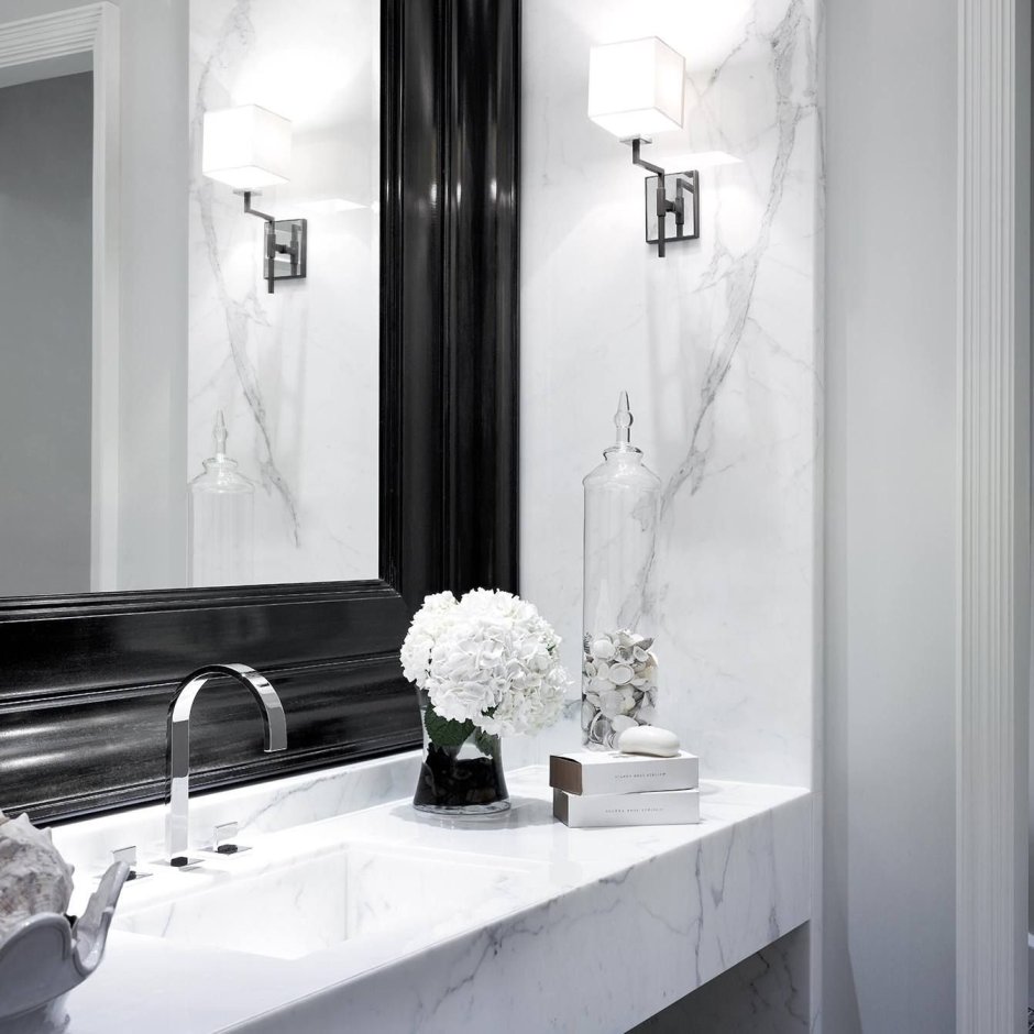 Ванная комната черный мрамор