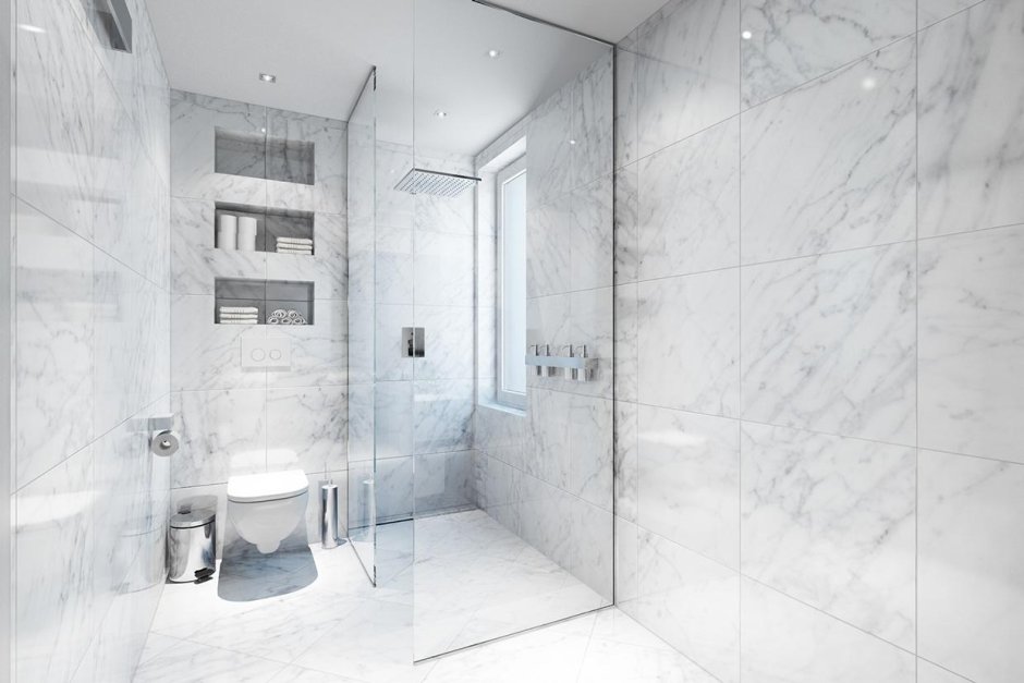 Bianco Carrara мрамор интерьеры