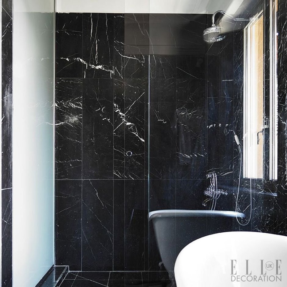 Ванная черный мрамор