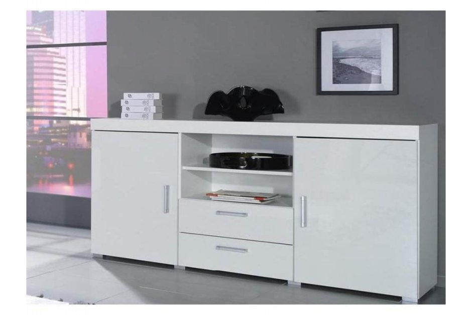 Комод Пайн белый глянец