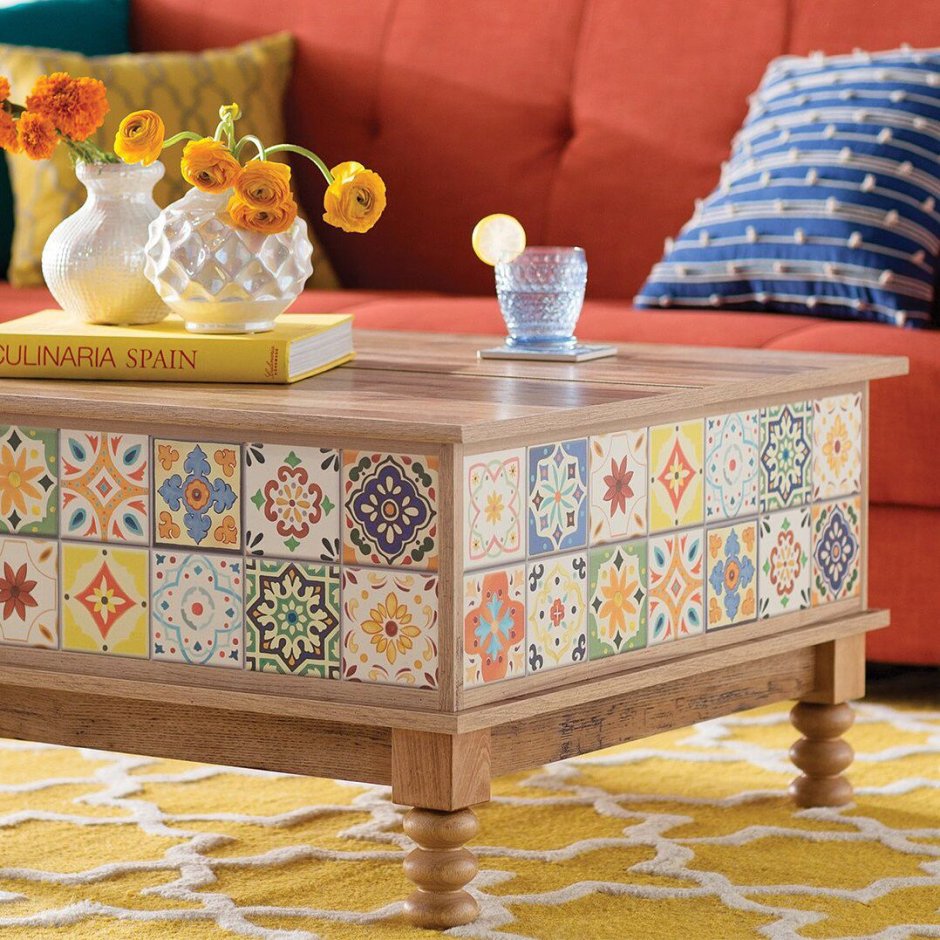 Мебель отделанная мозаикой