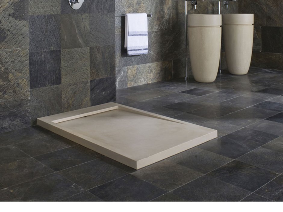 Slate поддон 120х80х2,6 см Mineral Stone белый