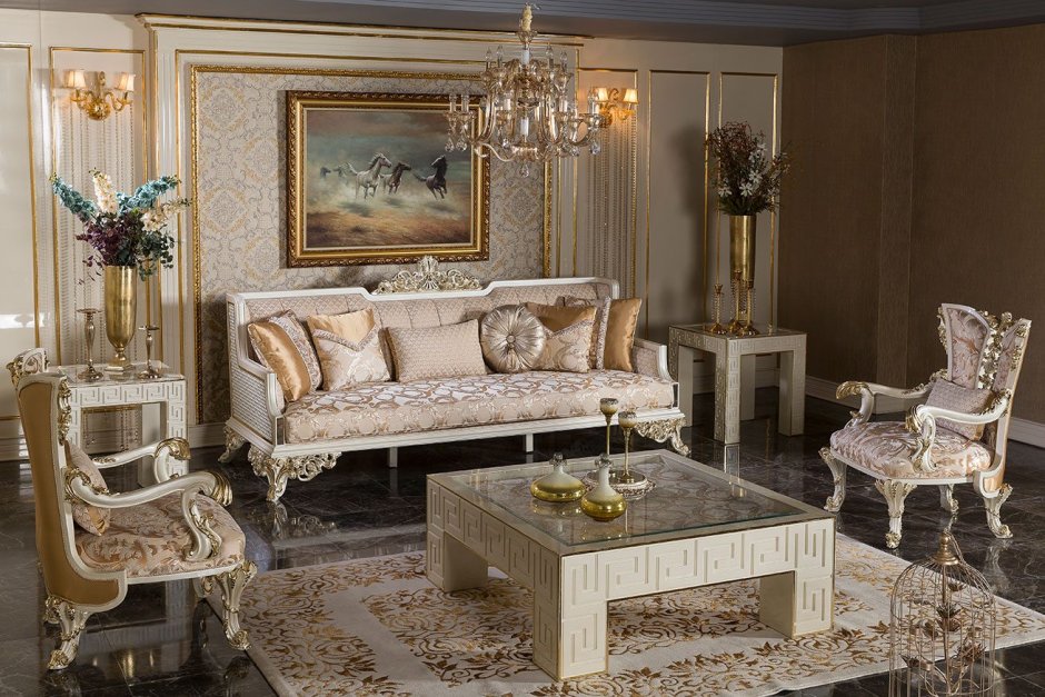 Мебель лов золотого цвета