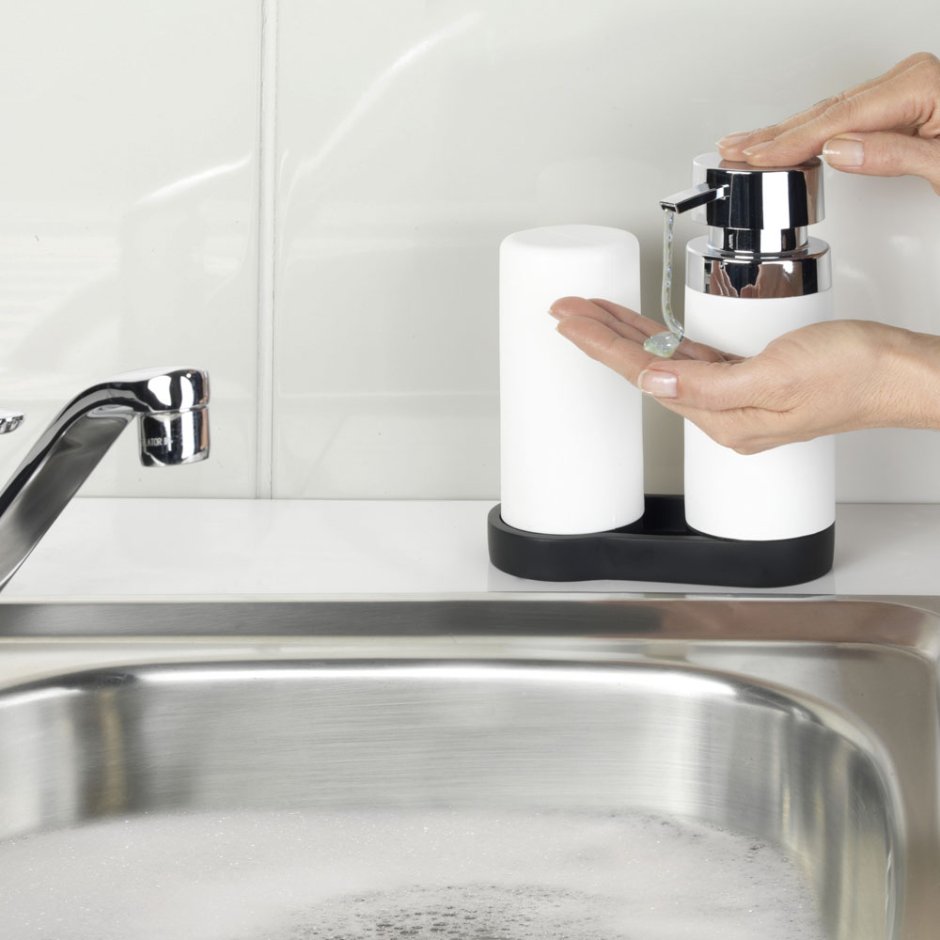 Диспенсер для мыла и держатель для губки 2в 1