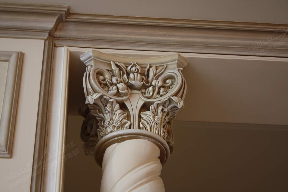 Патинирование гипсовой лепнины