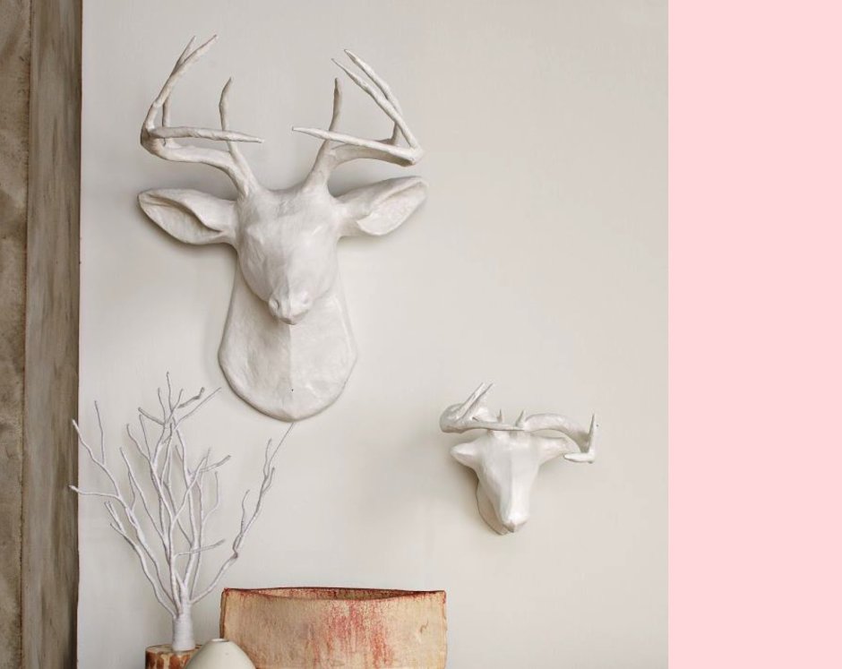 Гипсовые головы животных на стену