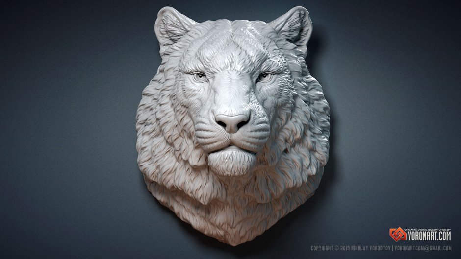 3д модель тигра STL 2022