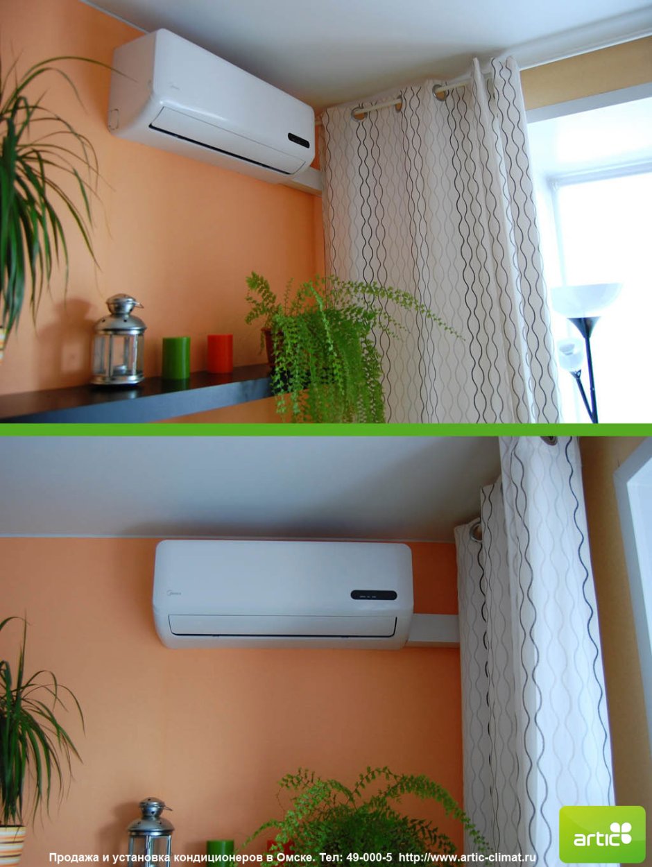 Кондиционер в шкафу на кухне