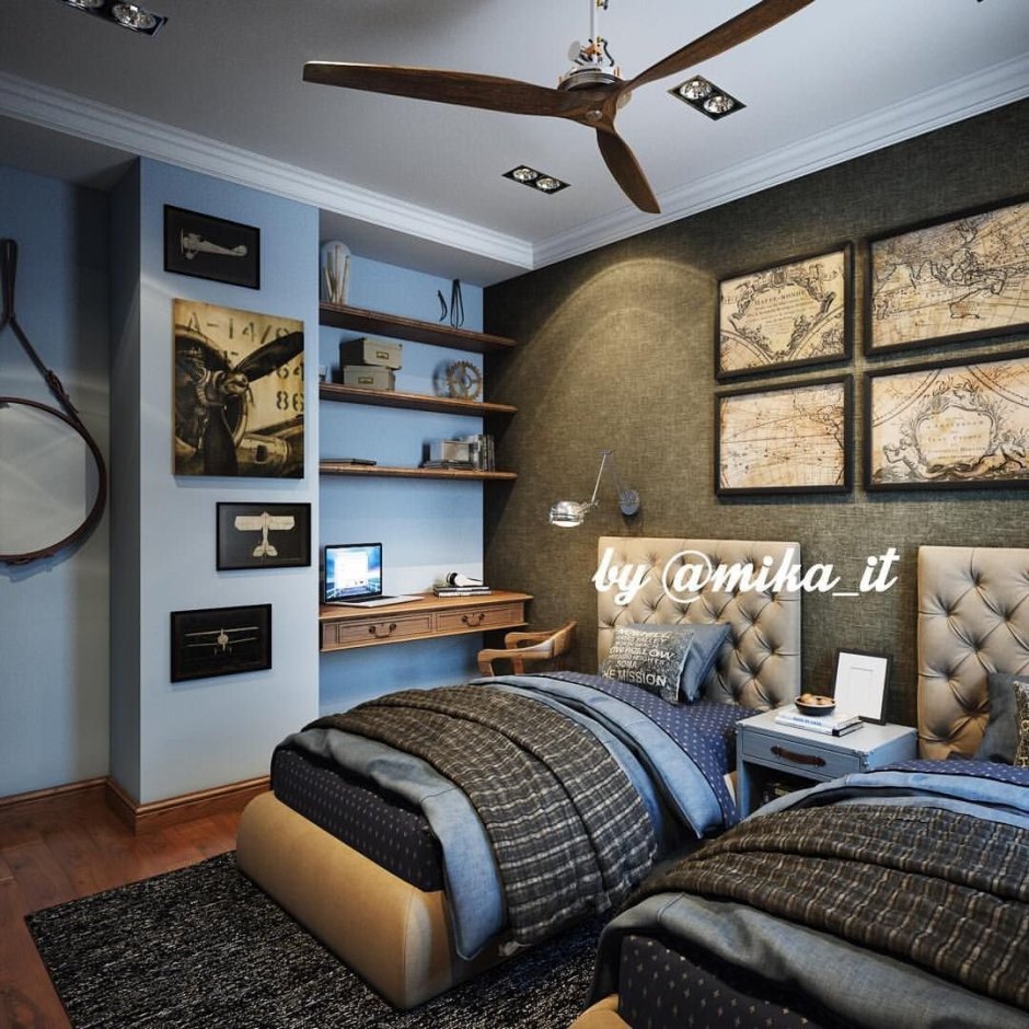 Комната в стиле путешествий