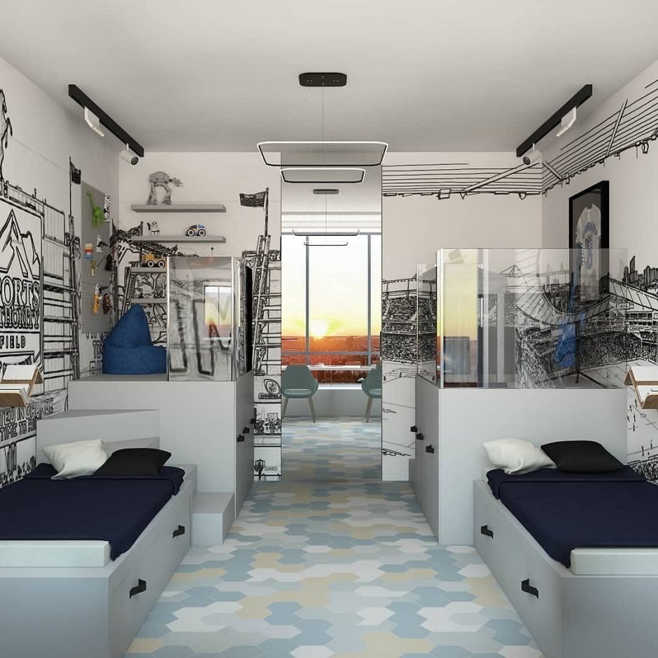 Подростковая комната для двоих мальчиков