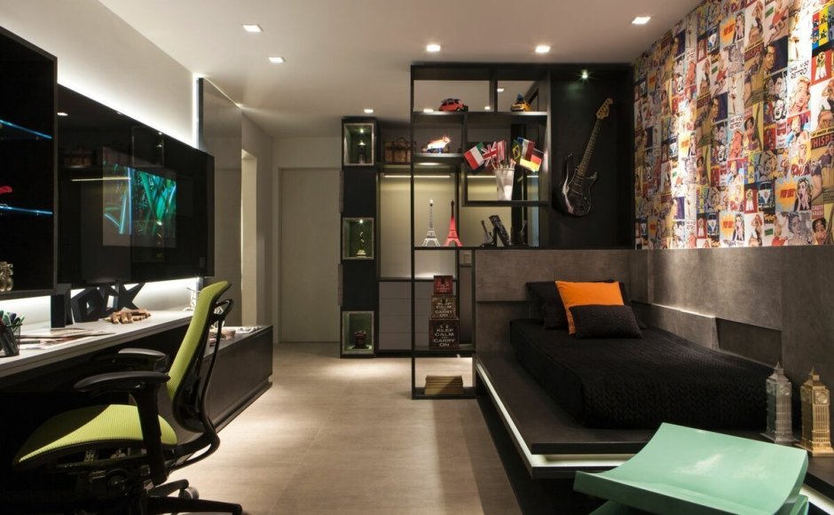 Интерьер мужской комнаты