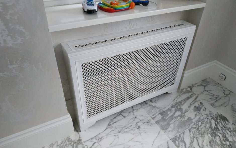 Экран для радиаторов белый Глория 120/60