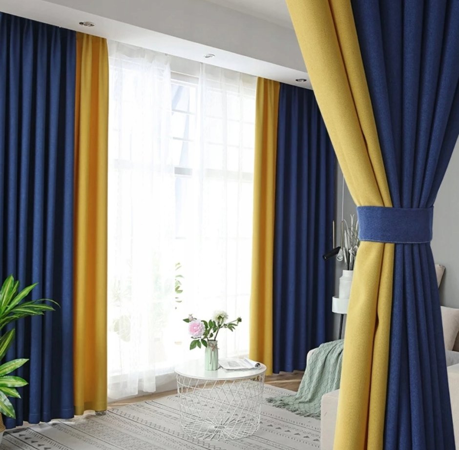 Темно синяя спальня