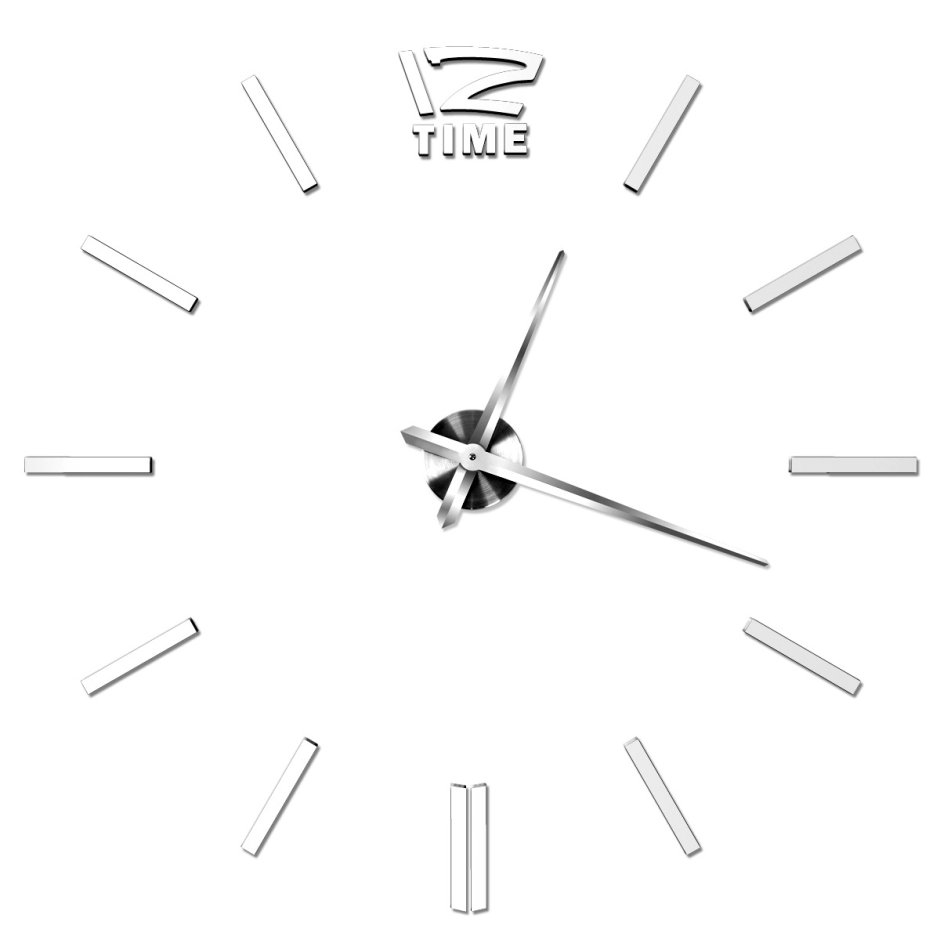 Бескаркасные часы на стену