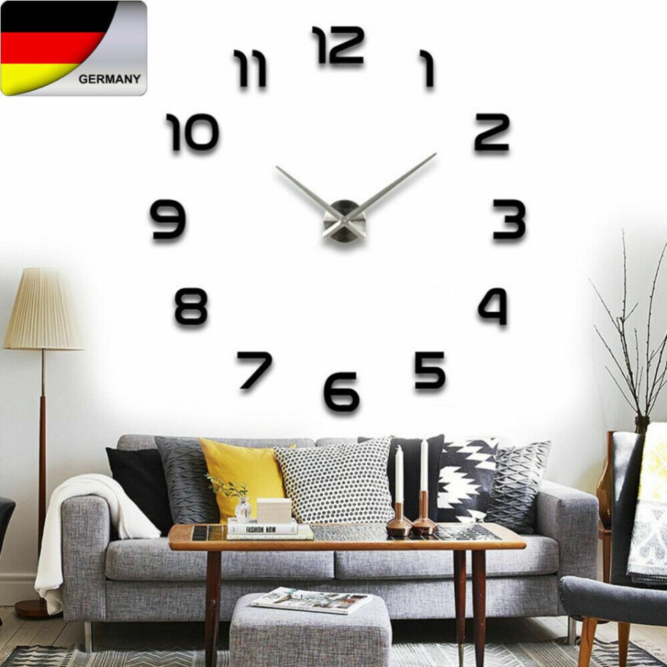 Настенные часы прямо на стене