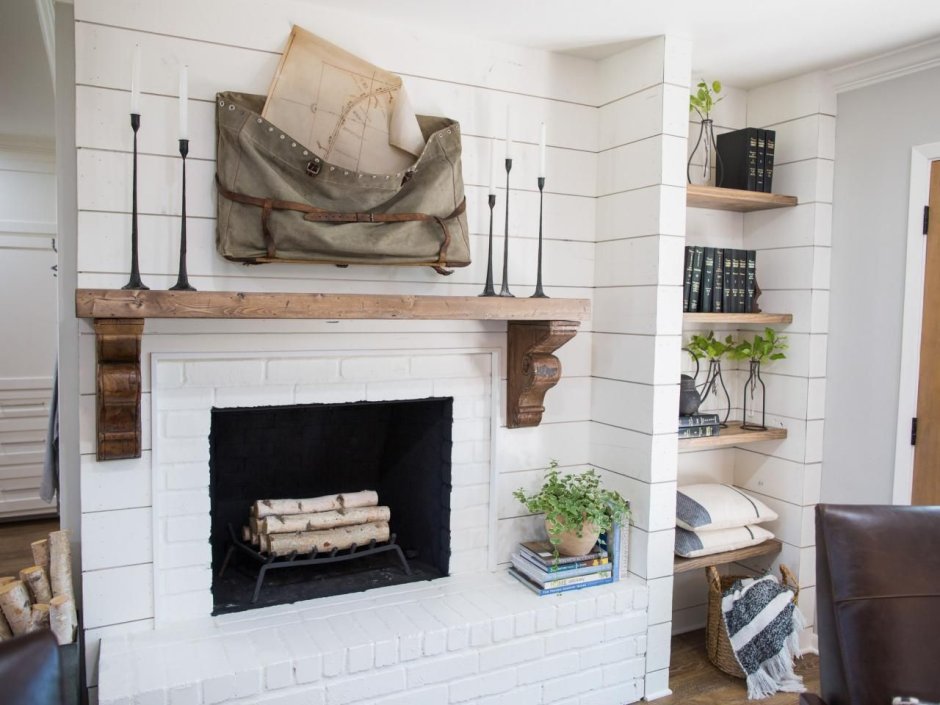 Shiplap Fireplace Farmhouse Style
