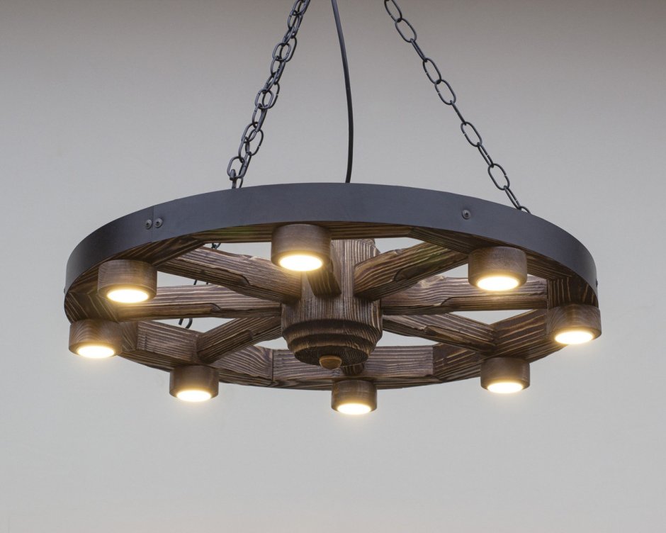 Деревянная люстра хофф