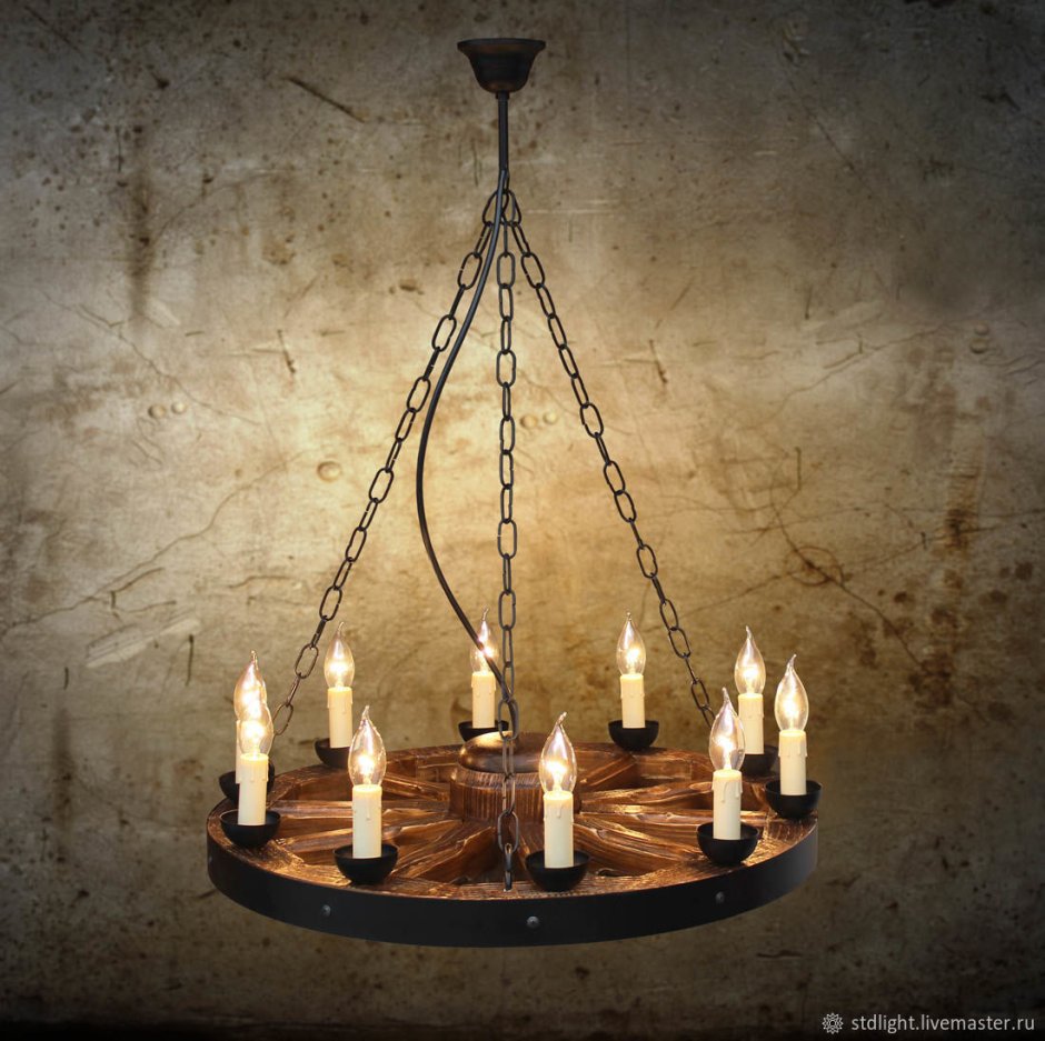 Люстра со свечами под старину