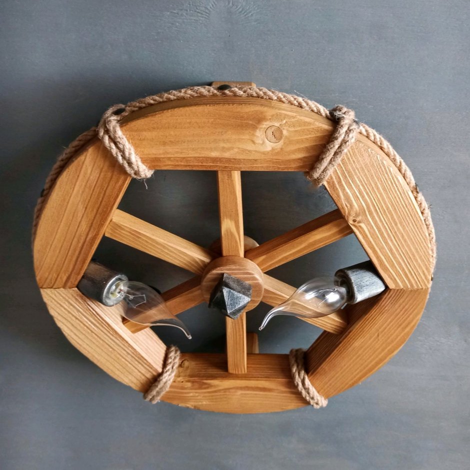 Люстра колесо телеги