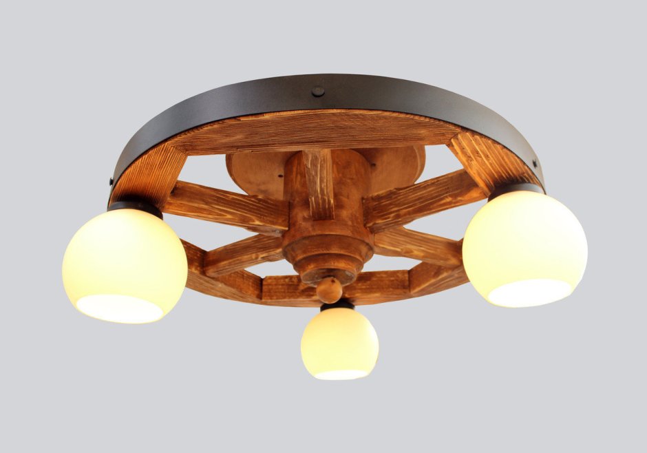 Деревянная люстра