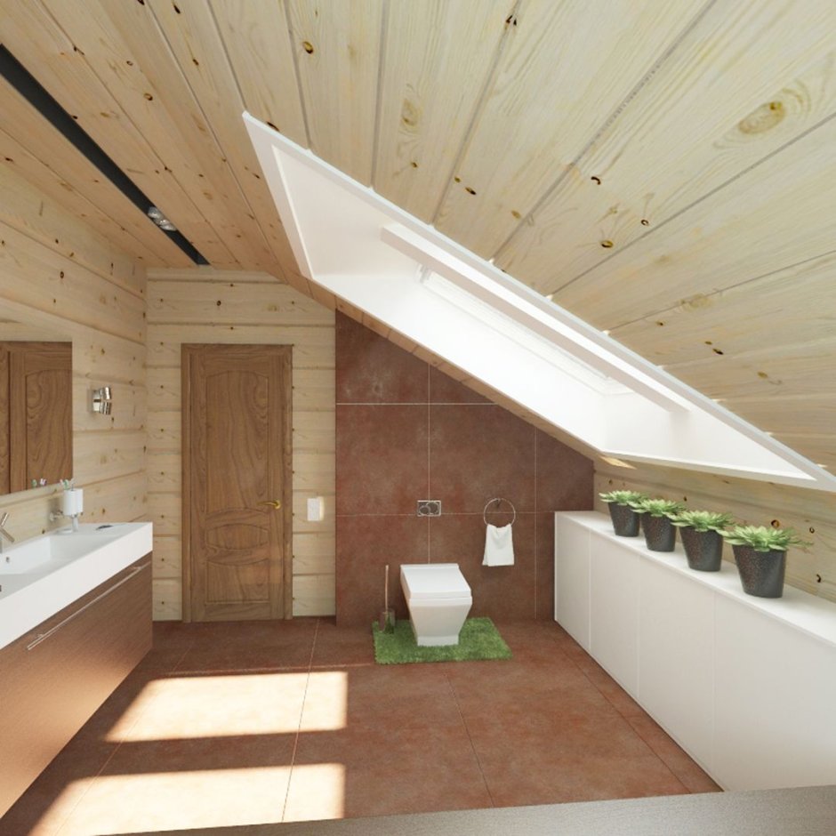 Интерьер санузла в частном доме