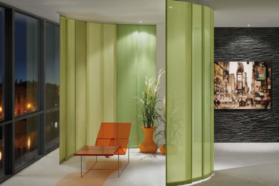 Японские шторы для зонирования