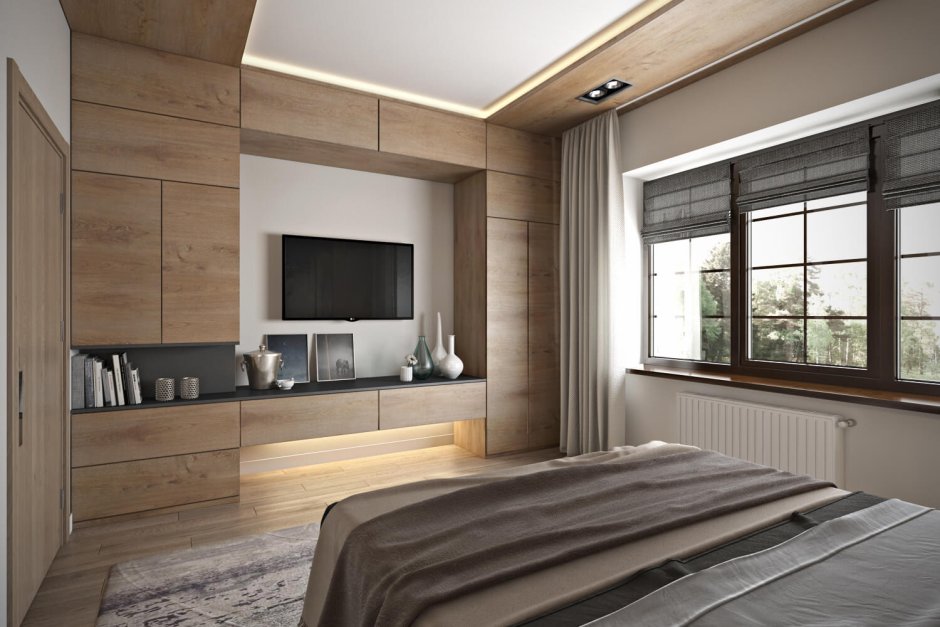 ТВ зона в спальне