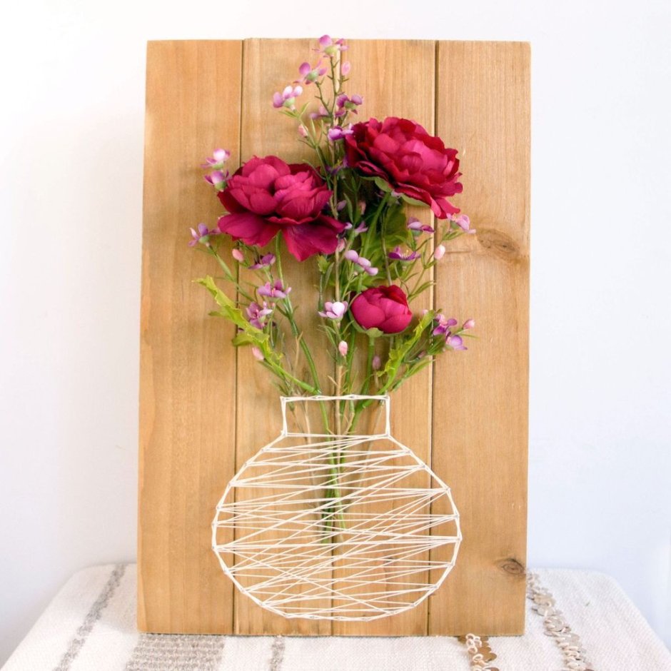 Панно ваза с цветами