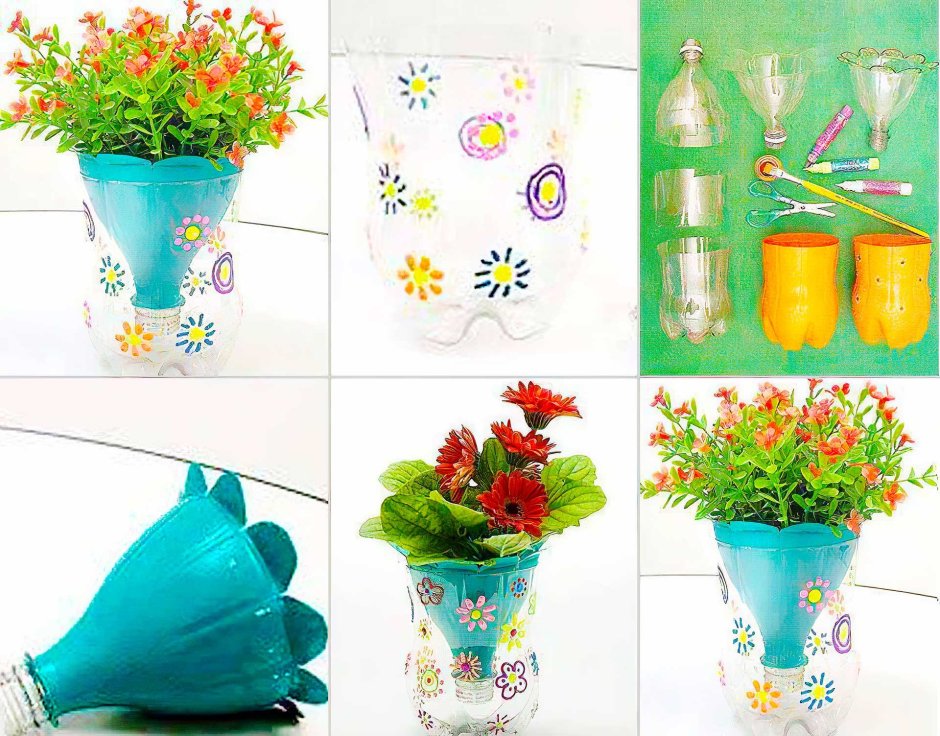 Пластиковые бутылки для цветов