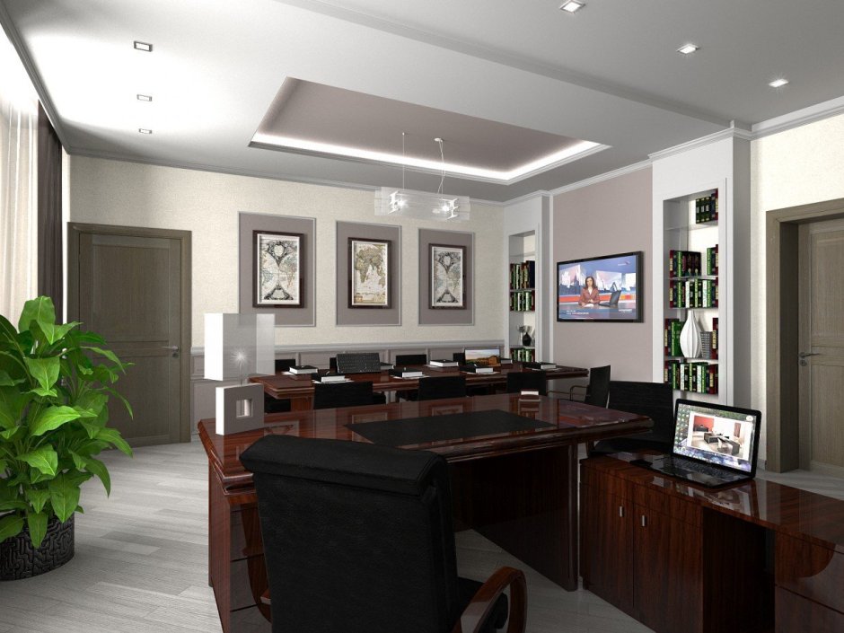 Отделка стен кабинета руководителя