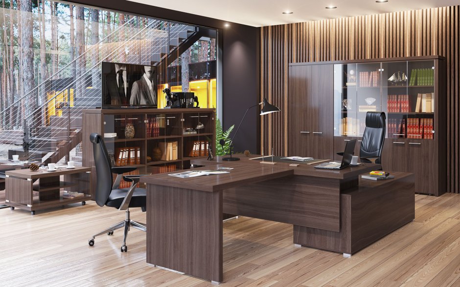 Стены в кабинете руководителя