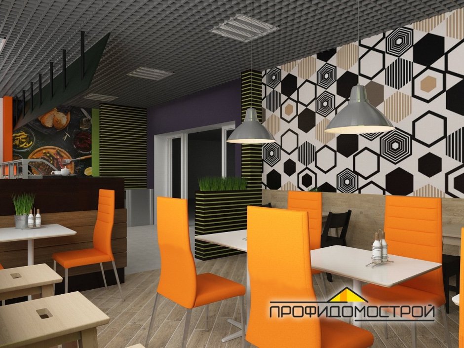 Интерьер мини кафе быстрого питания
