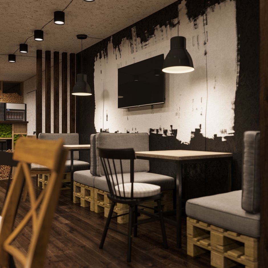 Уютное кафе интерьер