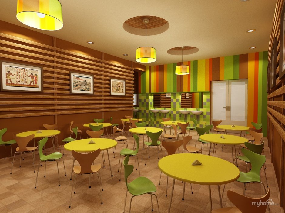 Интерьер столовой общественного питания