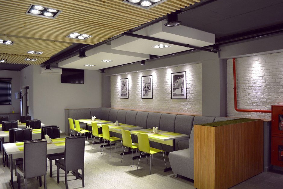 Освещение столовой общепита