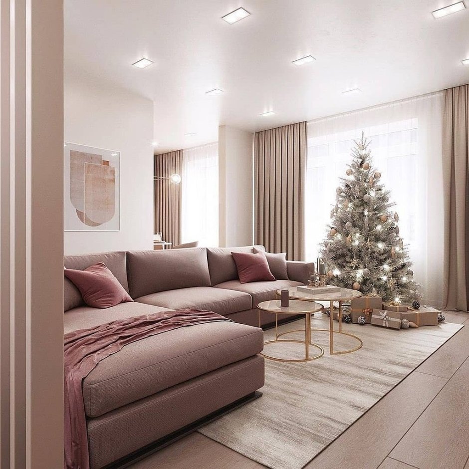 Интерьер квартиры в нюдовых тонах