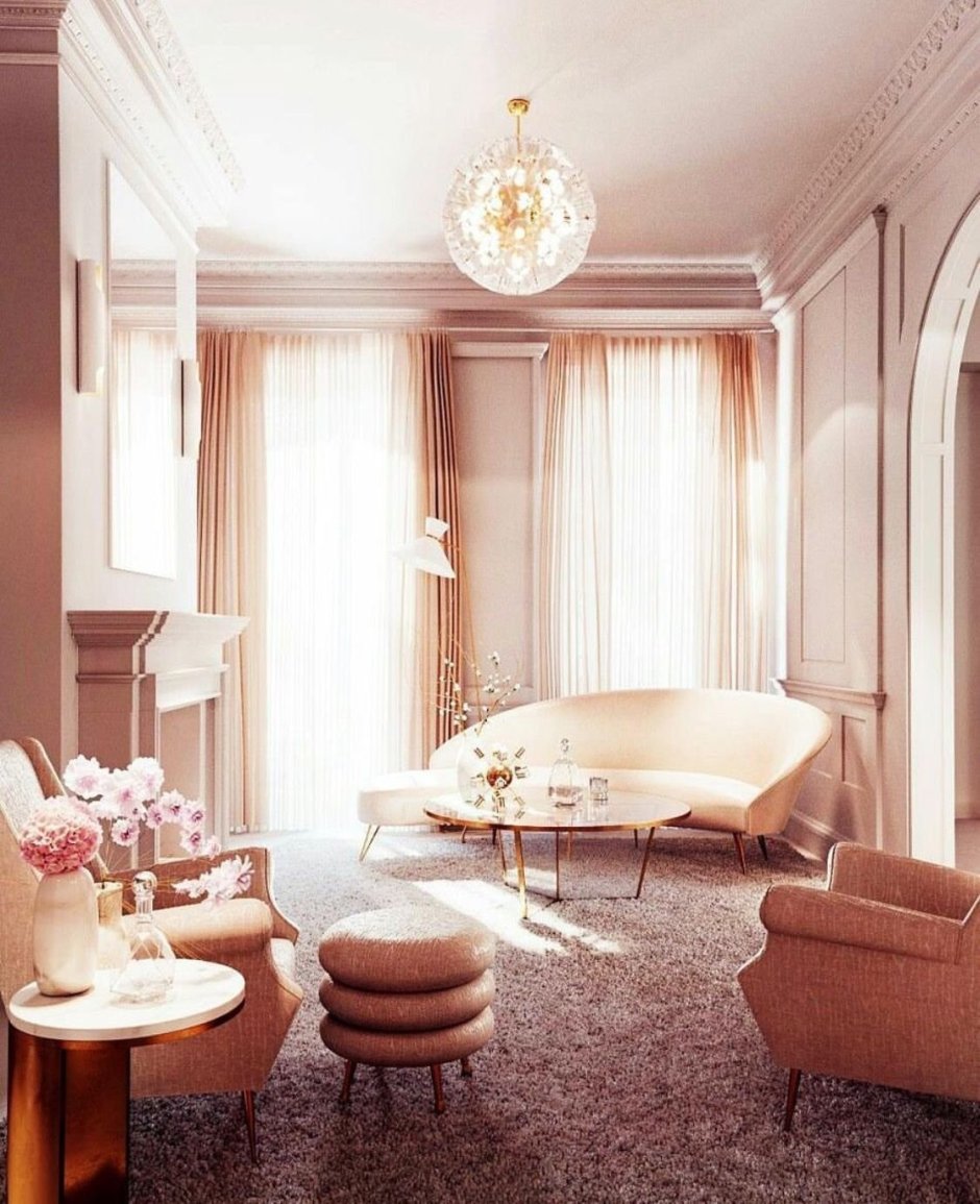 Постельные тона в интерьере