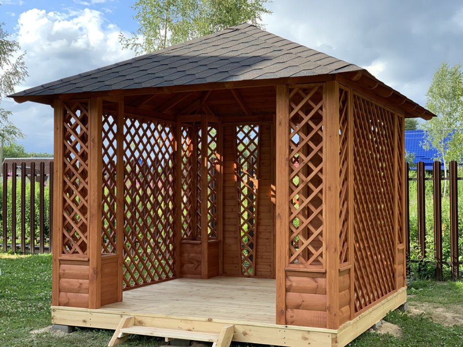Беседка Садовая деревянная