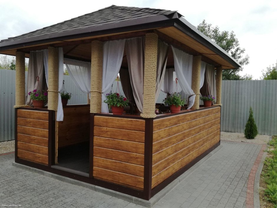 Отделка беседки