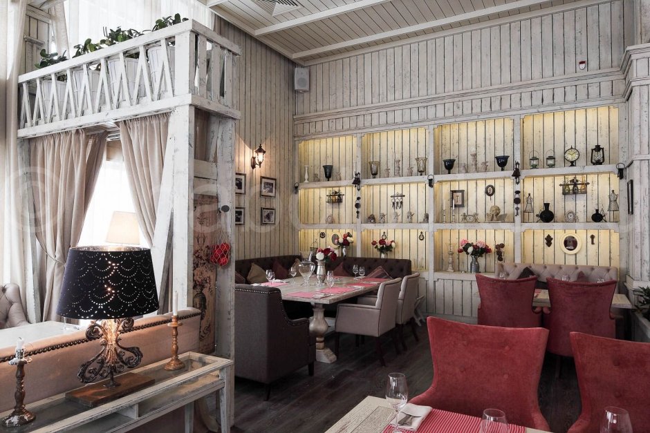 Шебби Шик в интерьере ресторана