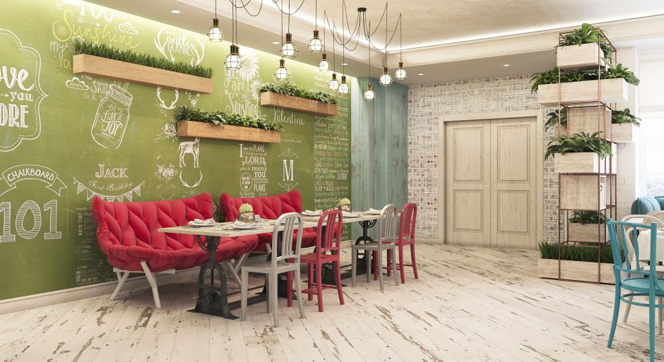 Интерьер кофейни в детском стиле