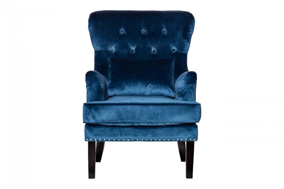 Кресло на металлическом каркасе темно-синее ZW-777 Blu SS