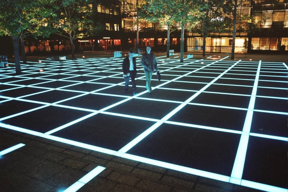 Подсветка тротуара