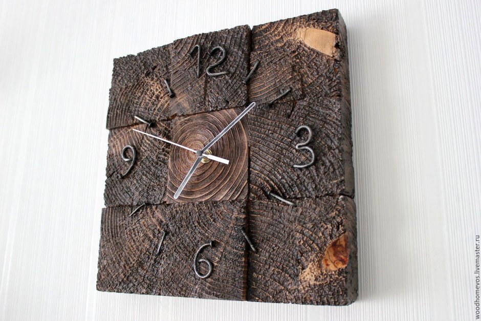 Дизайнерские настенные часы из дерева