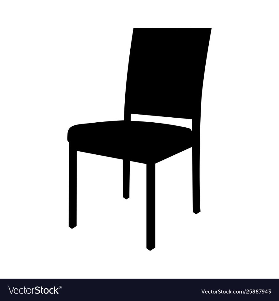 Черный стул на белом фоне