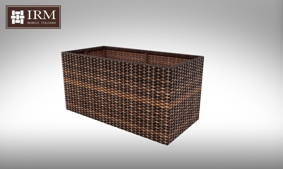 Кашпо ротанг 28х28х60 см искусственный ротанг антрацит