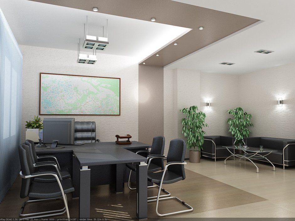 Отделка стен кабинета руководителя