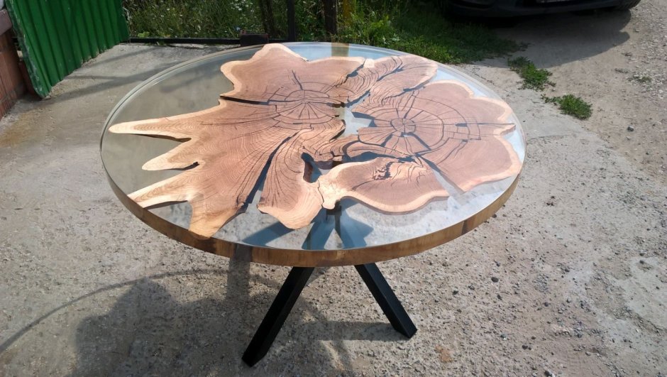 Стол из круглого спила