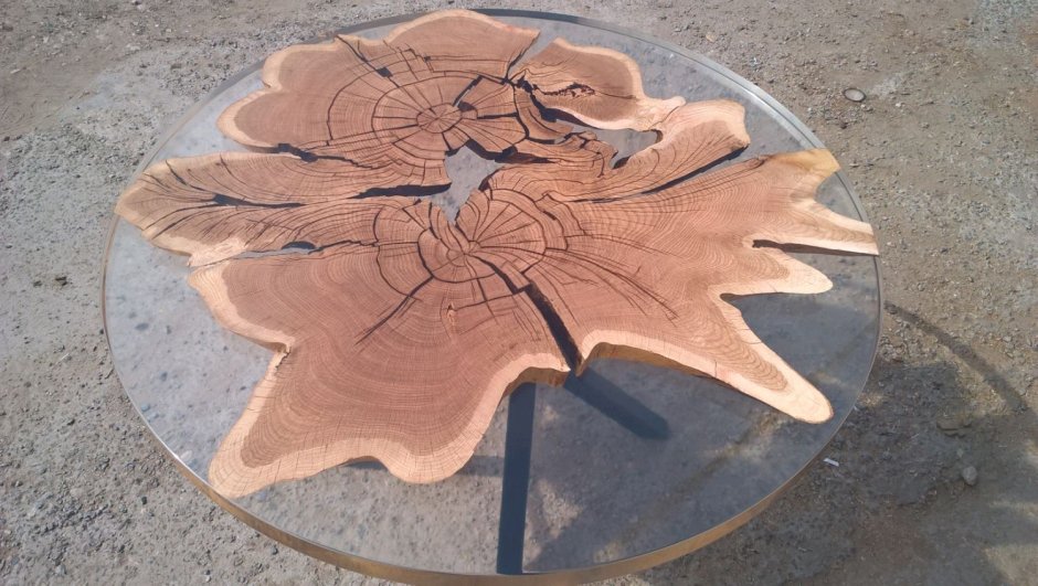 Стол из круглого спила